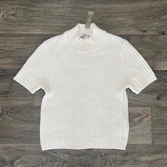 J. Crew Cream Ribbed Turtleneck Sweater - Picture 2 of 7